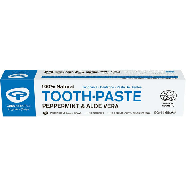 Green People Organic Peppermint & Aloe Vera Toothpaste, 50ml.