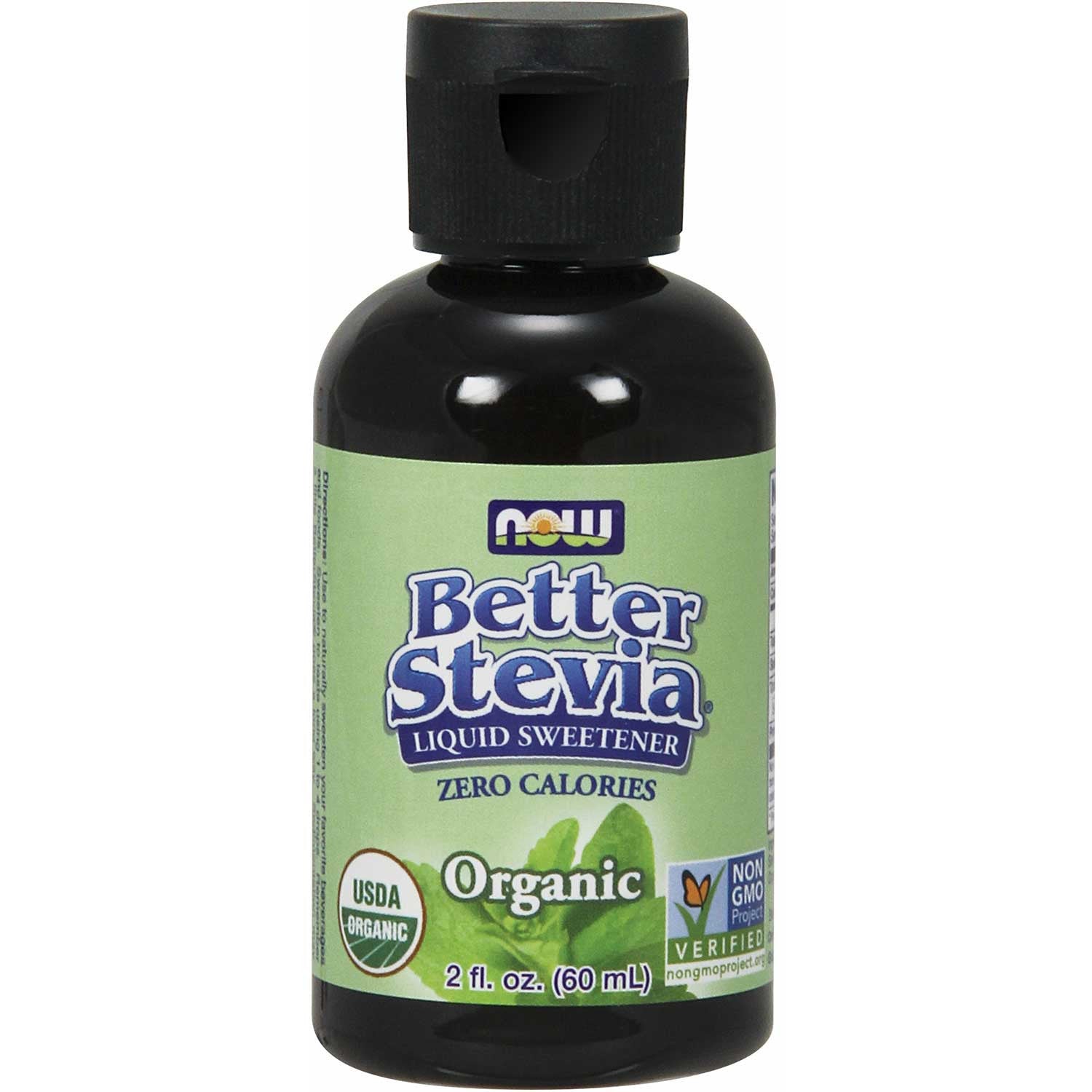 NOW BetterStevia Organic Extract Liquid, 60 ml.-NaturesWisdom