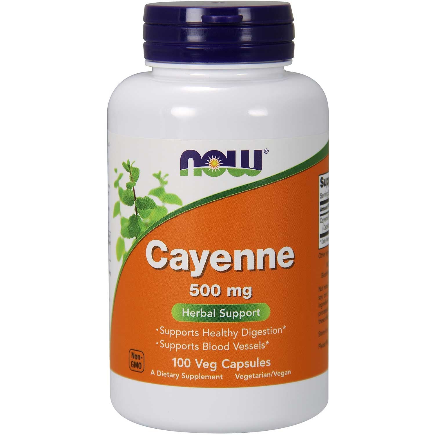 NOW Cayenne 500 mg, 100 caps.-NaturesWisdom