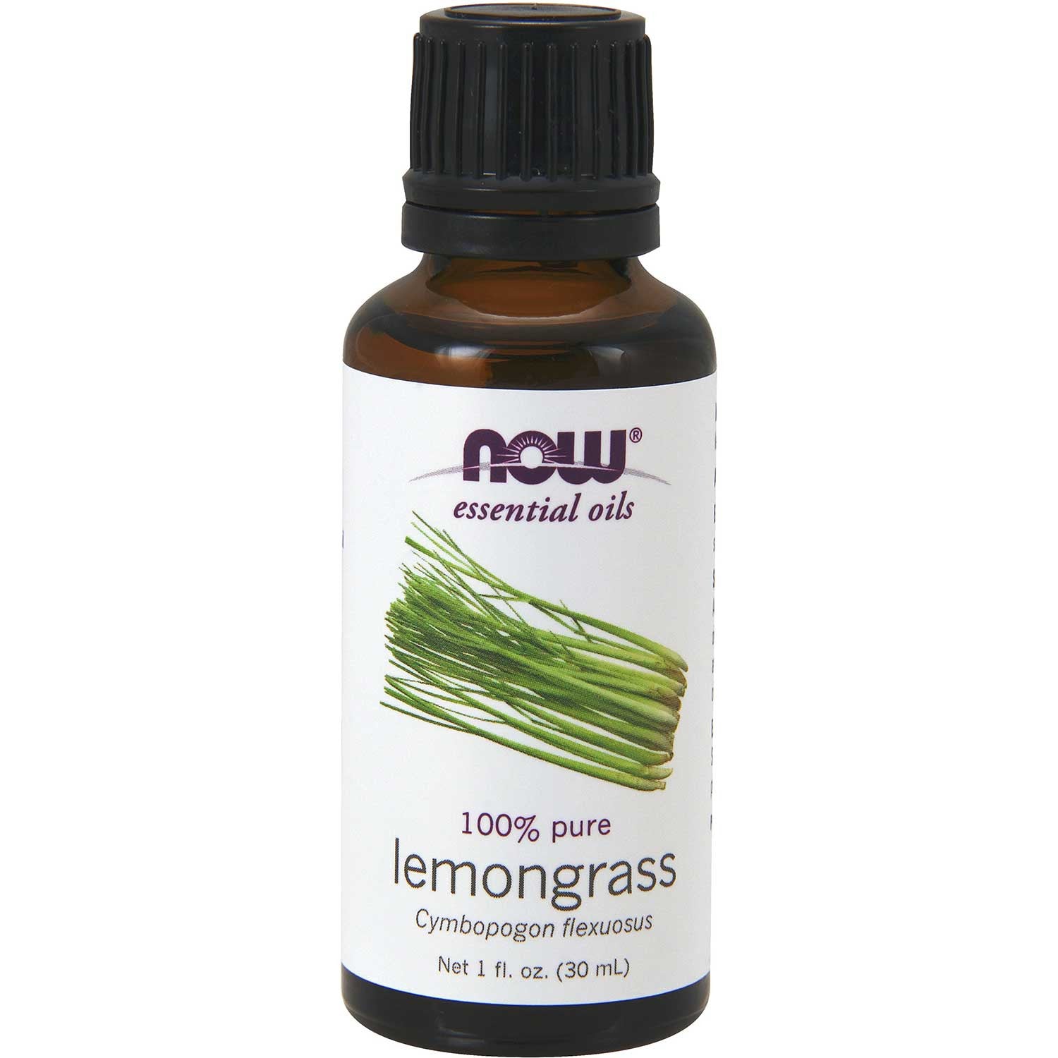 NOW Essential Oil - 100% Pure Lemongrass, 30 ml.-NaturesWisdom