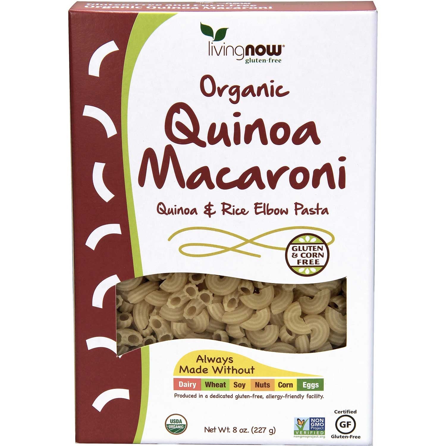 NOW Living NOW Organic Quinoa Macaroni, 227 g.-NaturesWisdom