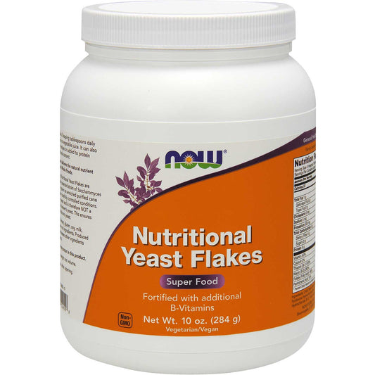 NOW Nutritional Yeast Flakes, 284 g.-NaturesWisdom