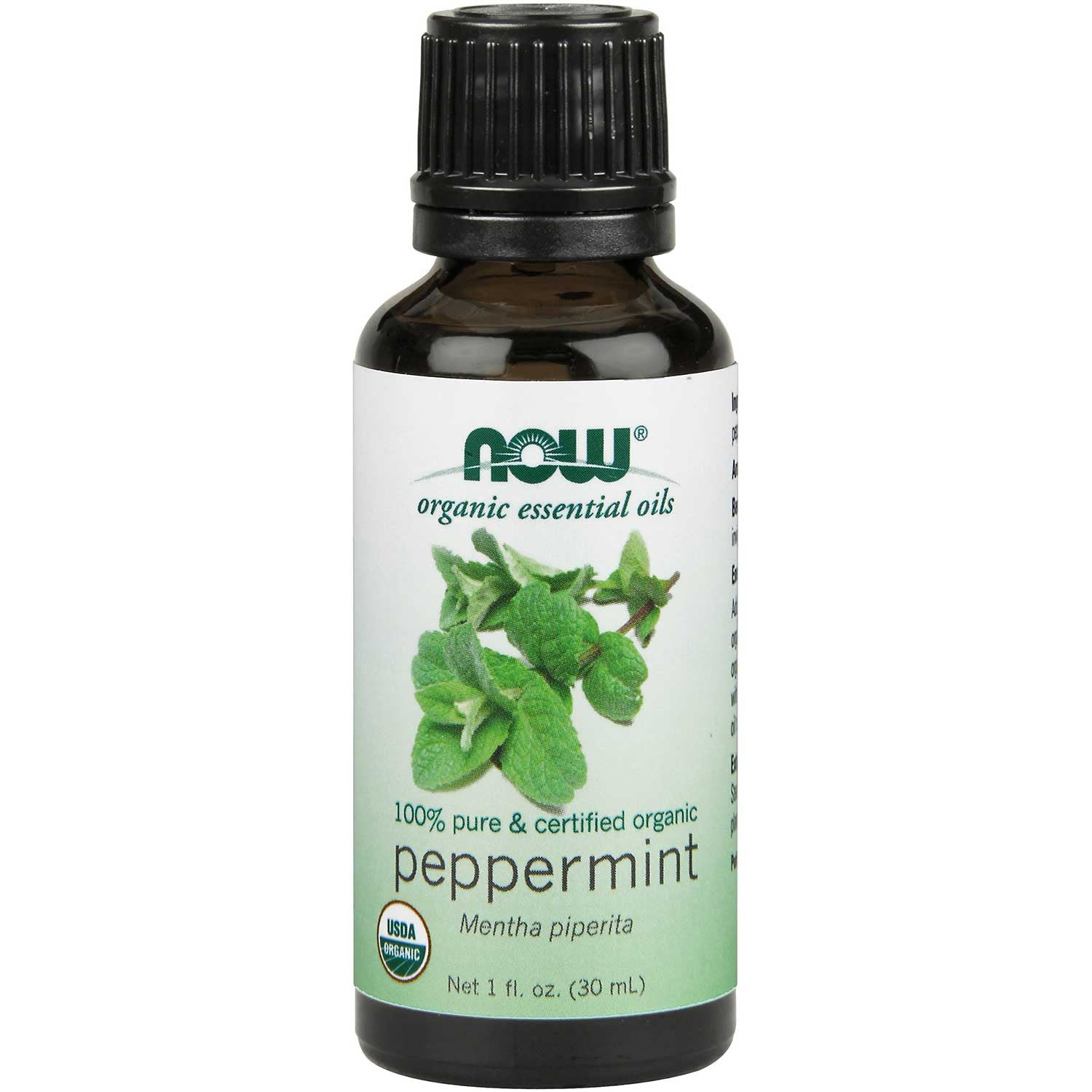 NOW Organic Essential Oil - Peppermint, 30 ml.-NaturesWisdom