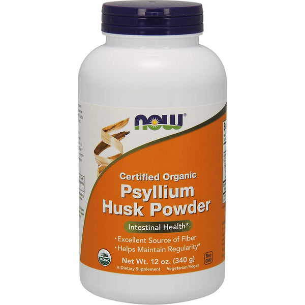 NOW Psyllium Husk Powder - Organic, 340 g.
