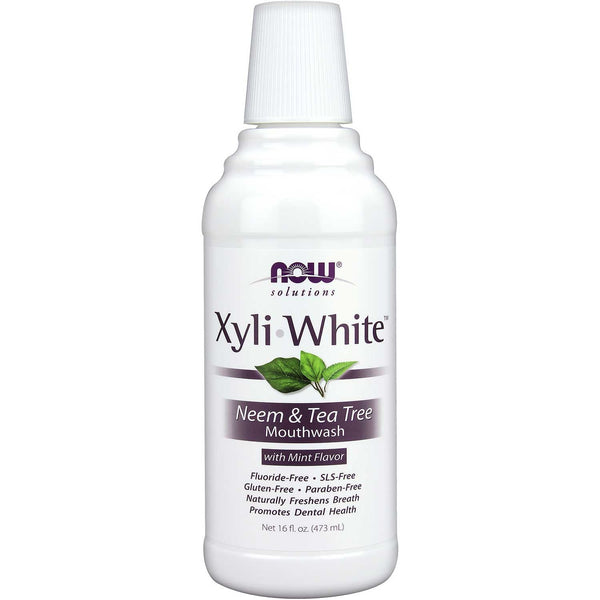 NOW XyliWhite Mouthwash - Neem & Tea Tree, 473 ml.