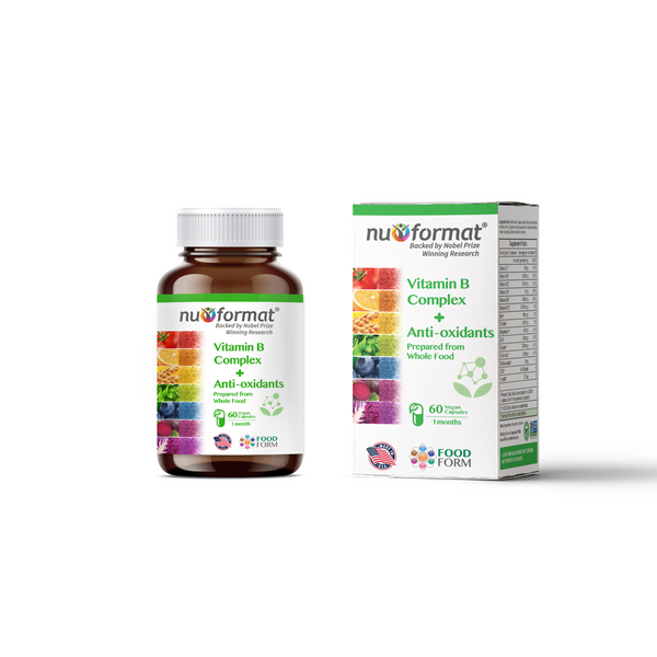 Nuformat Vitamin B Complex + Antioxidants, 60 vegan caps