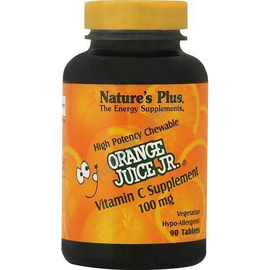 Natures Plus Orange Juice Jr. Vitamin C 100 mg, 90 tabs.-NaturesWisdom