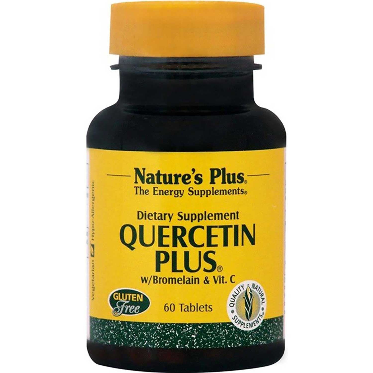 Natures Plus Quercetin Plus with Bromelain & Vitamin C, 60 tabs.-NaturesWisdom