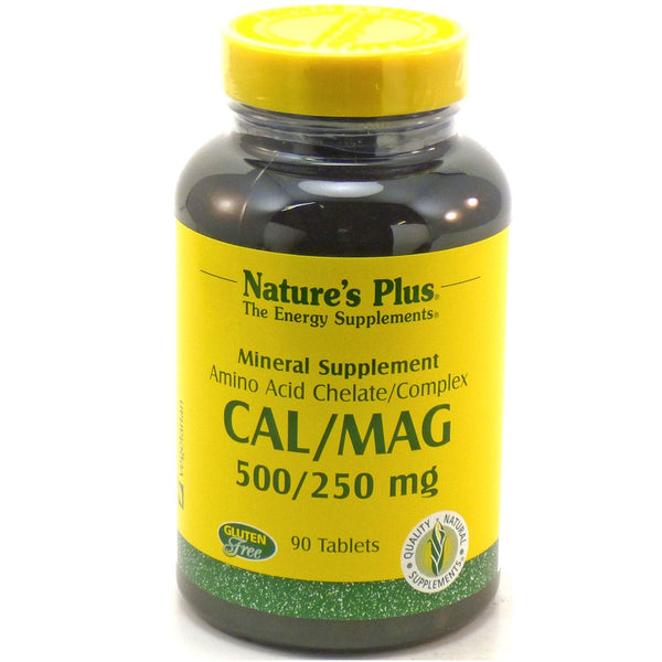Natures Plus Calcium/Magnesium 500/250 mg (Biotron Amino Acid Chelate), 90 tabs.