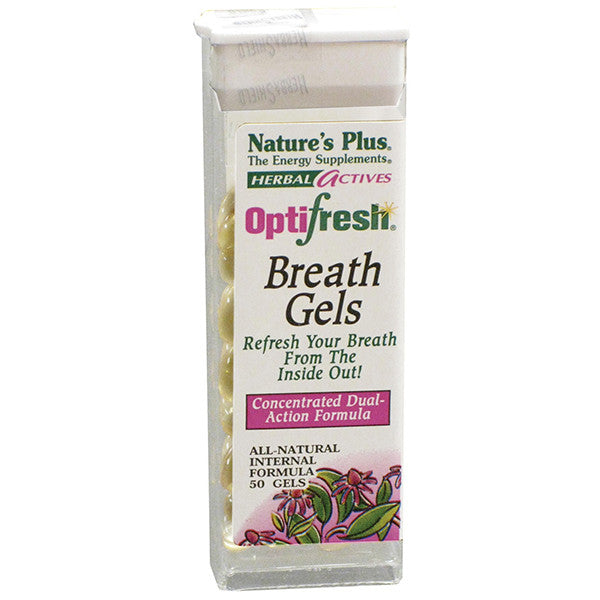 Natures Plus HerbalActives OptiFresh Breath Gels, 50 gels-NaturesWisdom