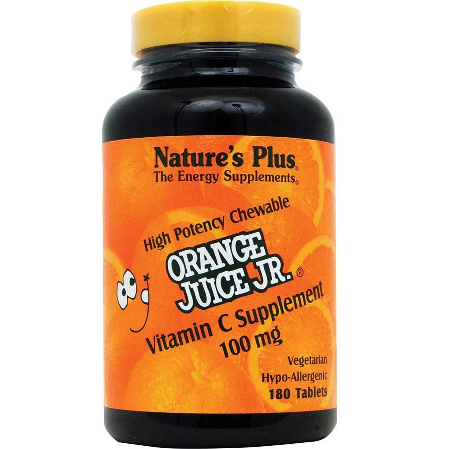 Natures Plus Orange Juice Jr. Vitamin C 100 mg, 180 tabs.-NaturesWisdom