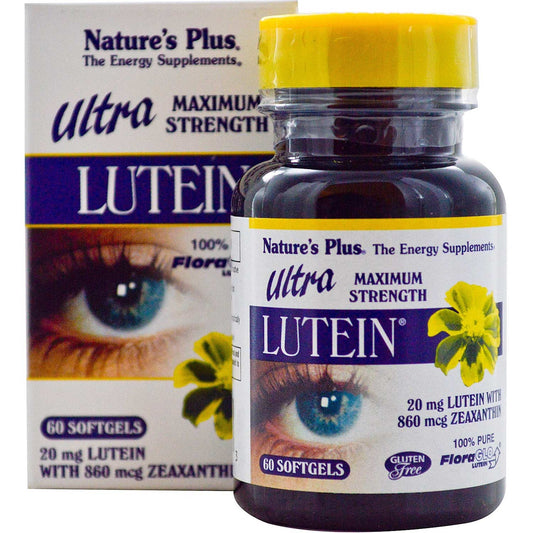 Natures Plus Ultra Lutein 20 mg (FloraGLO) w/Zeaxanthin, 60 sgls-NaturesWisdom
