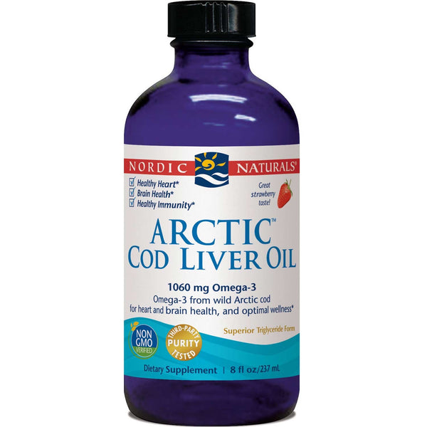 Nordic Naturals Arctic Cod Liver Oil - Strawberry, 237 ml.