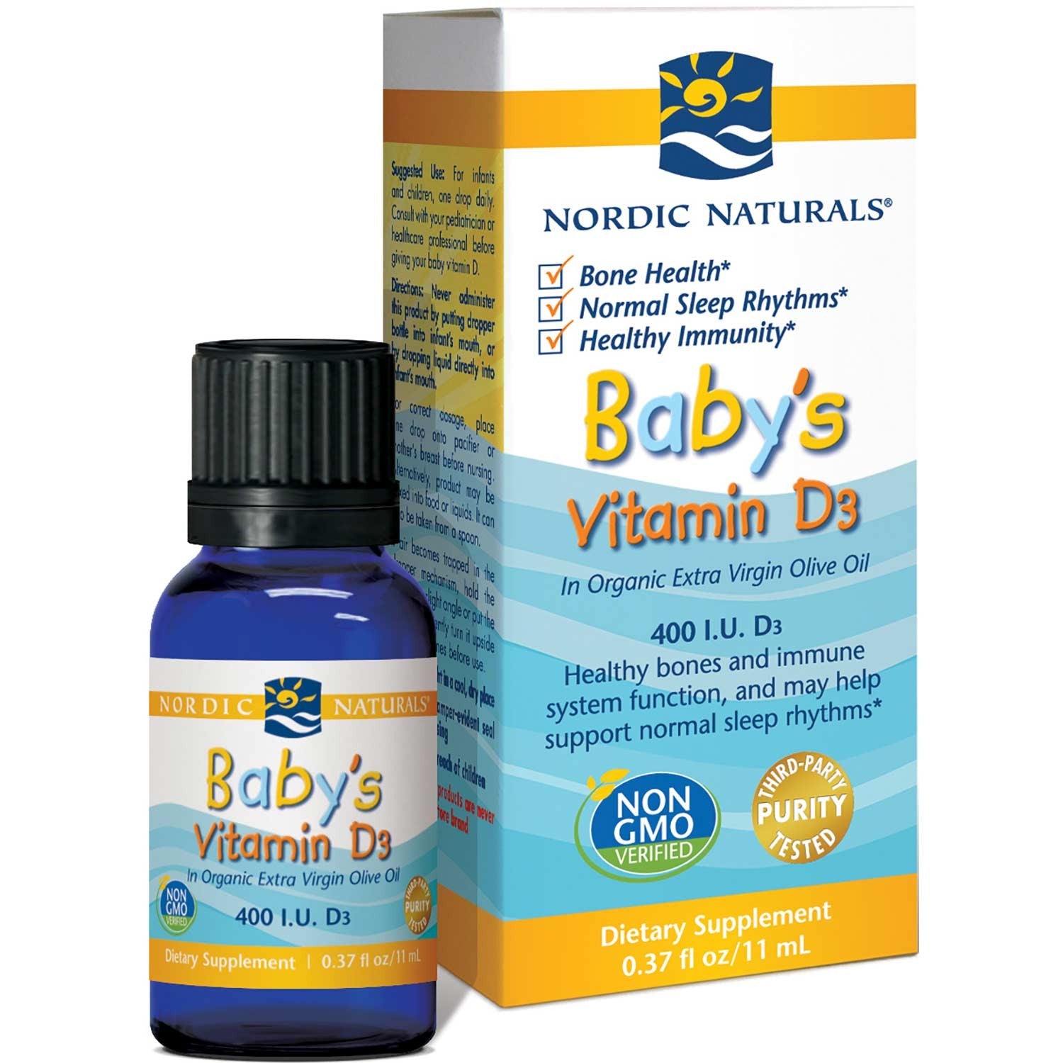 Nordic Naturals Baby's Vitamin D3, 11 ml.-NaturesWisdom