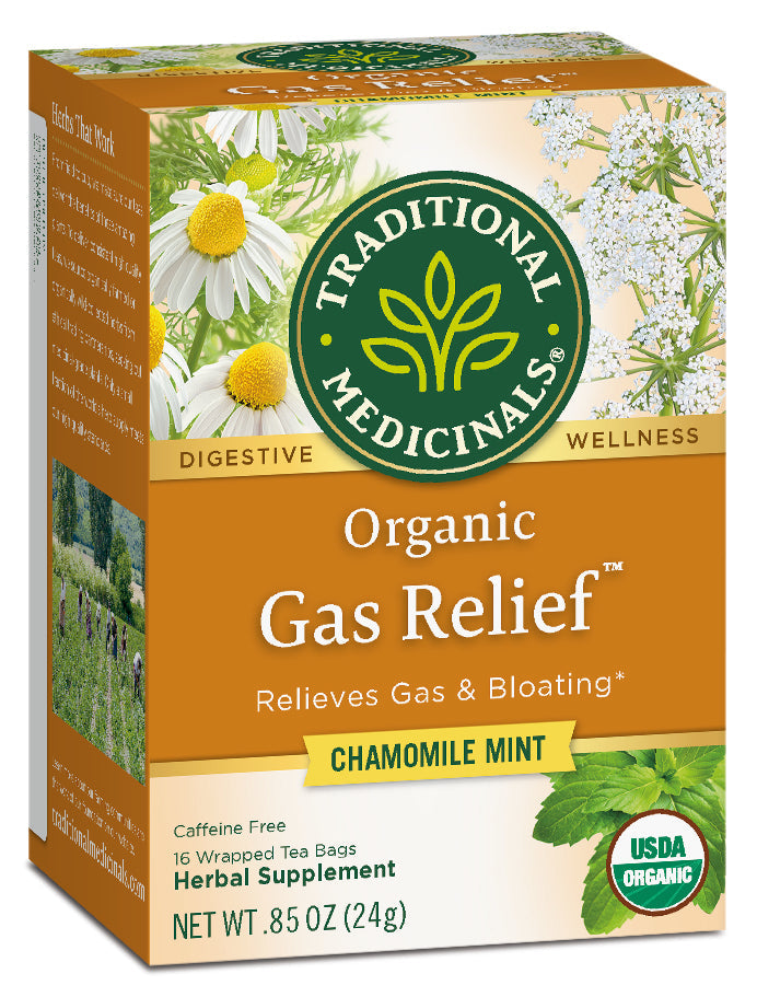 Traditional Medicinals Organic Gas Relief, 16 bags.