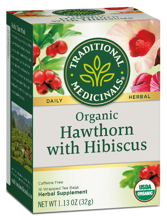 Traditional Medicinals Organic Heart Tea with Hawthorn & Hibiscus, 16 bags