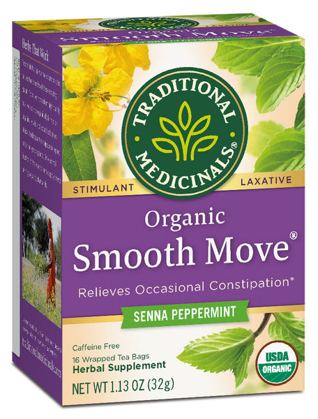 Traditional Medicinals Organic Smooth Move Peppermint Tea, 16 bags