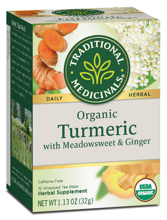Traditional Medicinals Organic Turmeric with Meadowsweet and Ginger, 16 bags