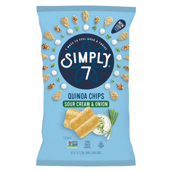 Simply 7 Quinoa Chips - Sour Cream & Onion, 99 g