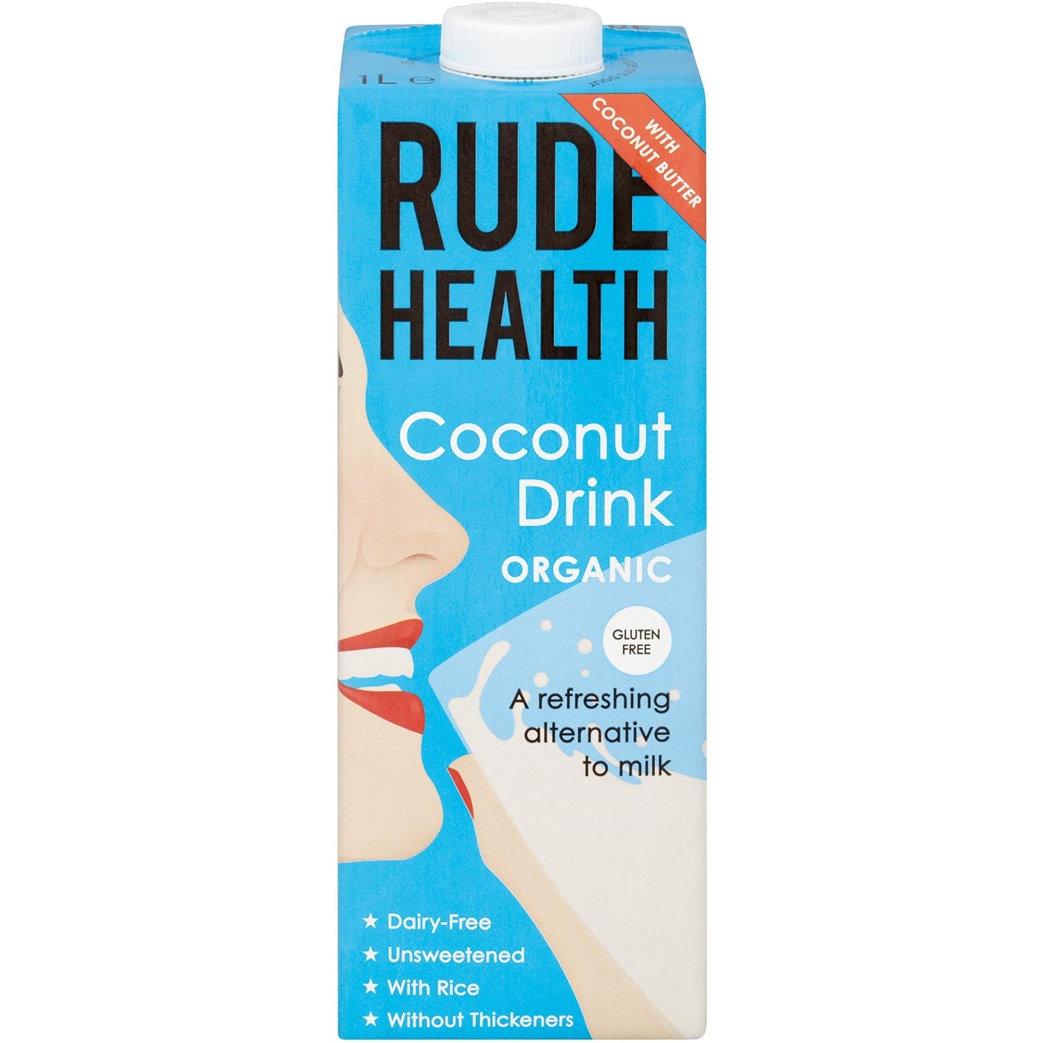 Rude Health Organic Dairy-free Drink - Coconut (Gluten Free), 1 L.-NaturesWisdom
