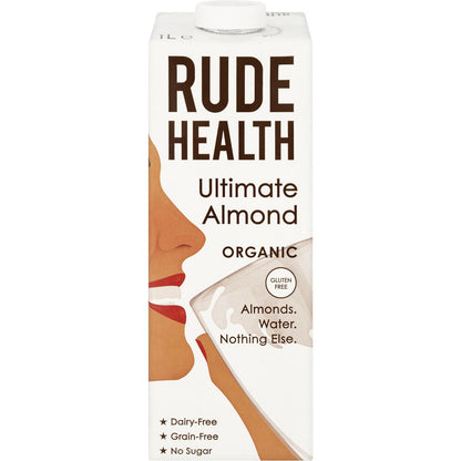 Rude Health Organic Dairy-free Drink - Ultimate Almond (Gluten Free), 1L.-NaturesWisdom