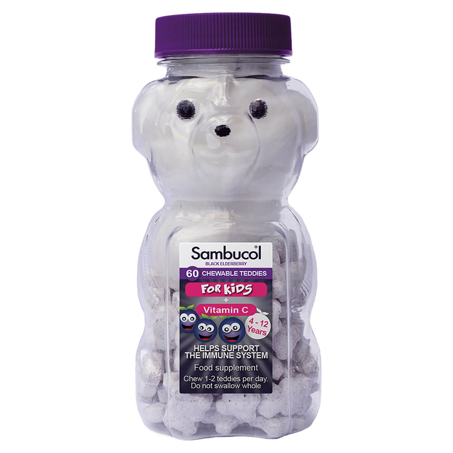 Sambucol Chewable Teddies for Kids (UK Version), 60 chewable. *Authorised Exclusive Distributor