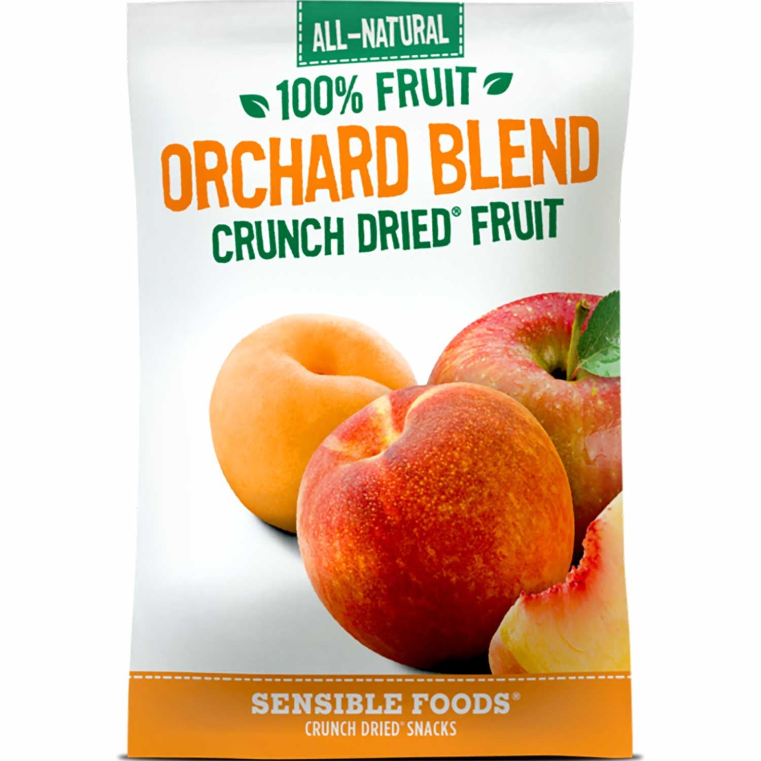 Sensible Foods All-Natural 100% Fruit Orchard Blend Crunch Dried Fruit, 37g.-NaturesWisdom