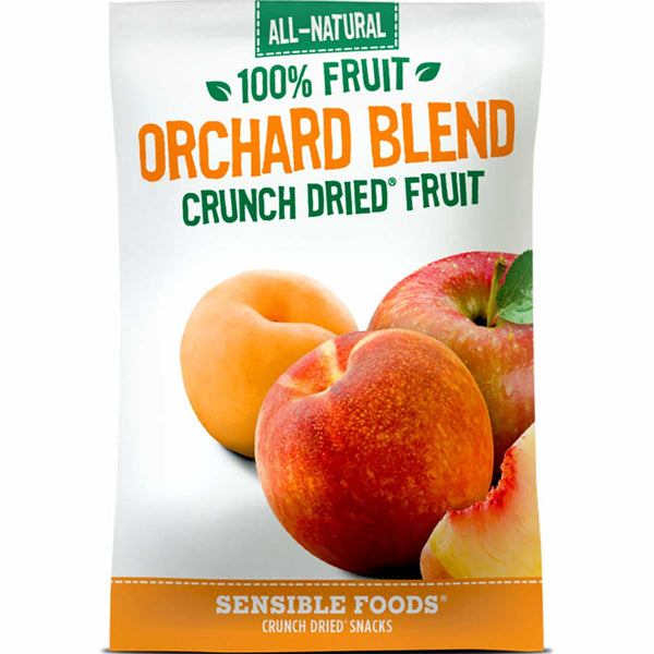 Sensible Foods All-Natural 100% Fruit Orchard Blend Crunch Dried Fruit, 37g.