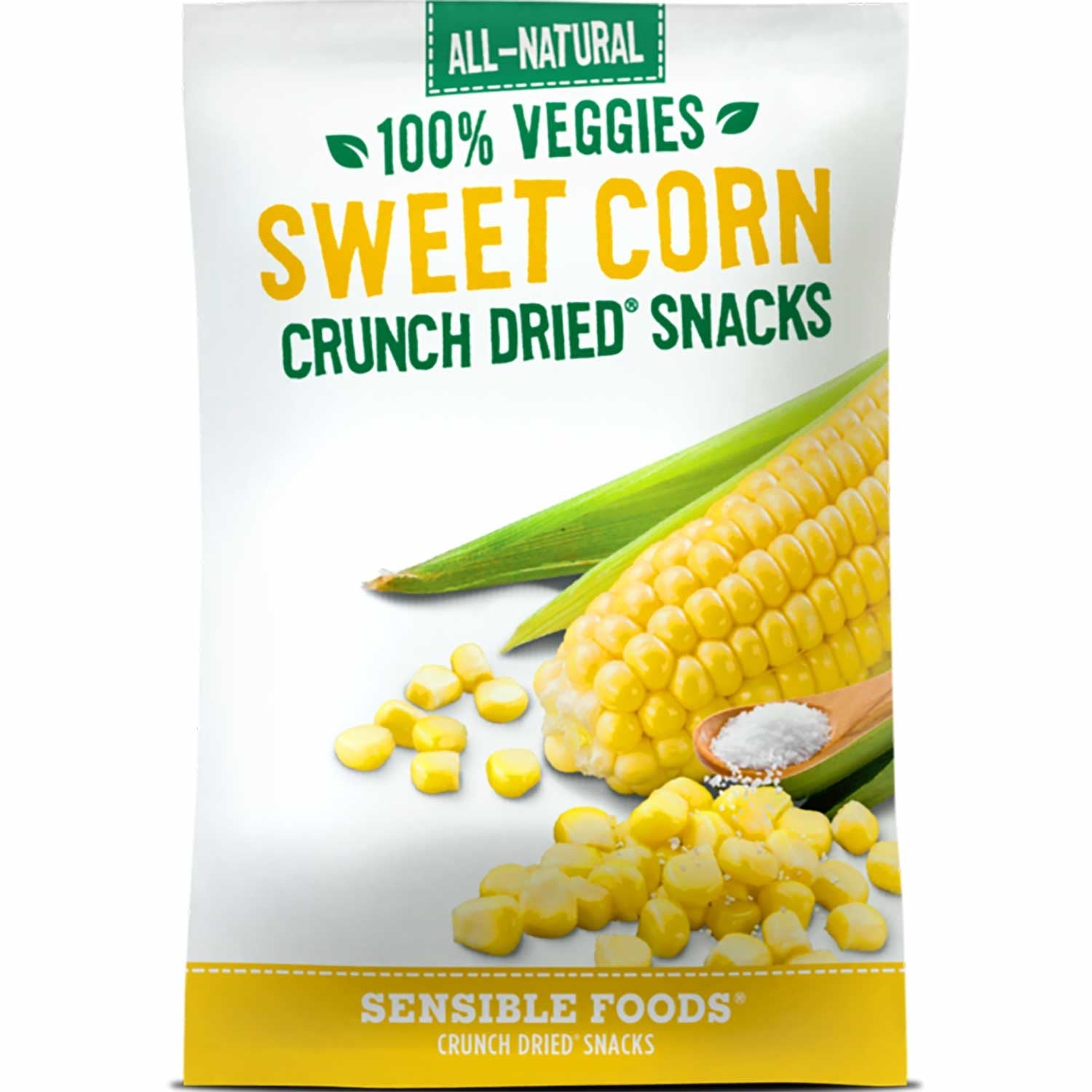 Sensible Foods All-Natural 100% Veggies Sweet Corn Crunch Dried Snack, 12g.-NaturesWisdom