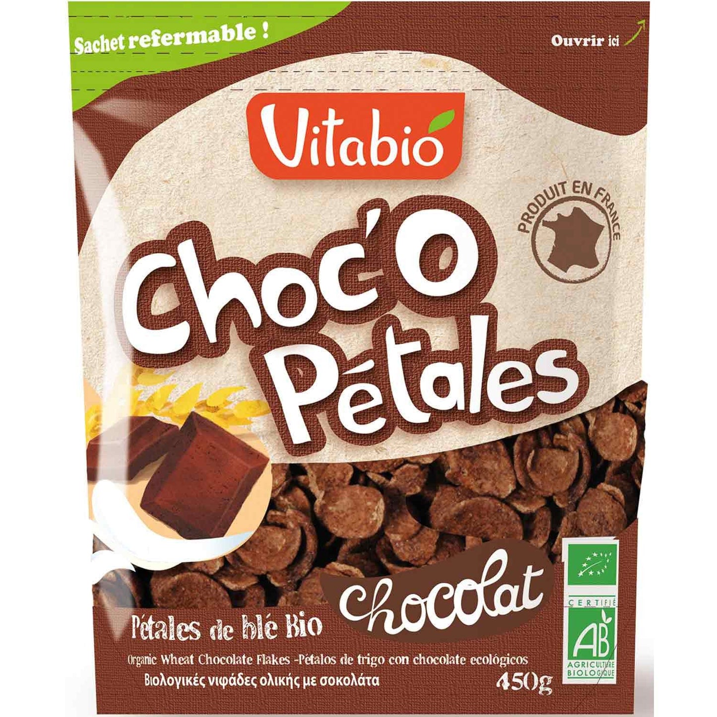 Vitabio Organic Cool Pétales (Chocolate Flakes), 450 g.-NaturesWisdom