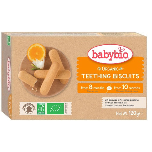 Babybio Organic Teething Biscuits (6 x 4), 120 g-NaturesWisdom