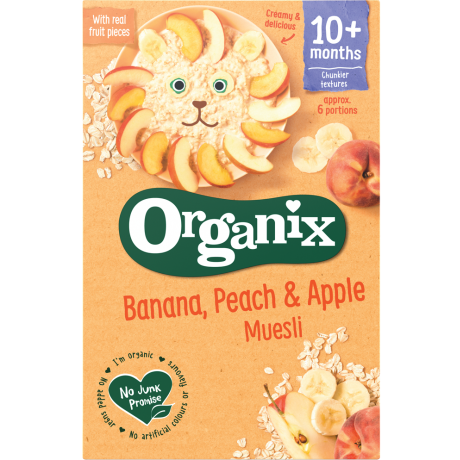 Organix Organic Cereal - Banana, Peach & Apple Muesli, 200 g.