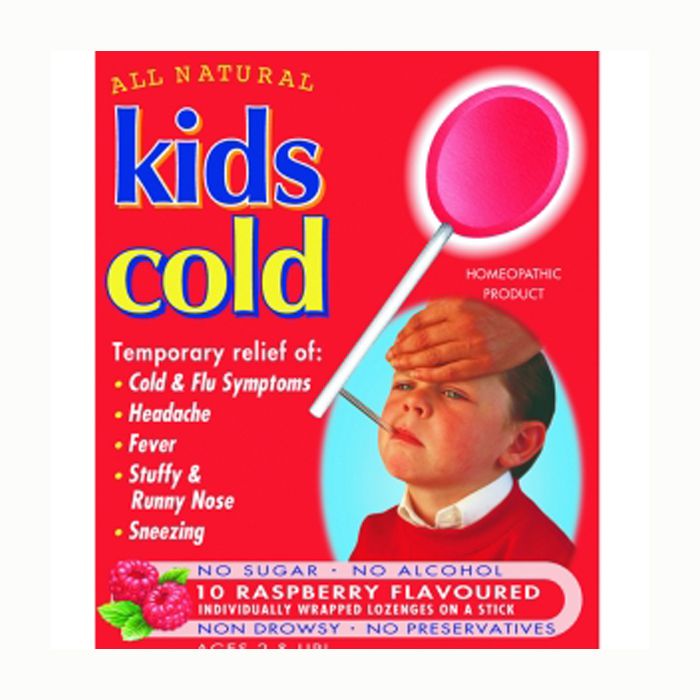 All Natural Kids Cold  - Raspberry, 10 lozs.